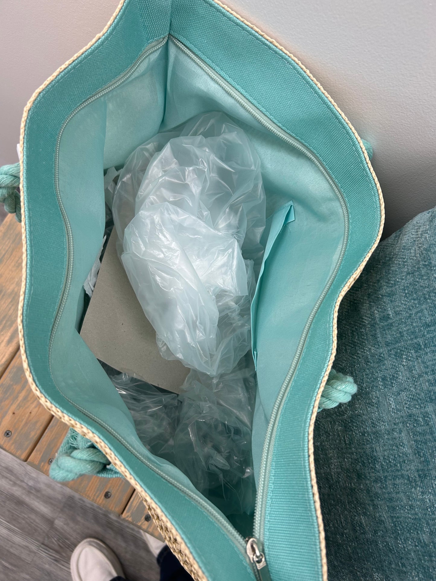 Straw Beach Tote Bag