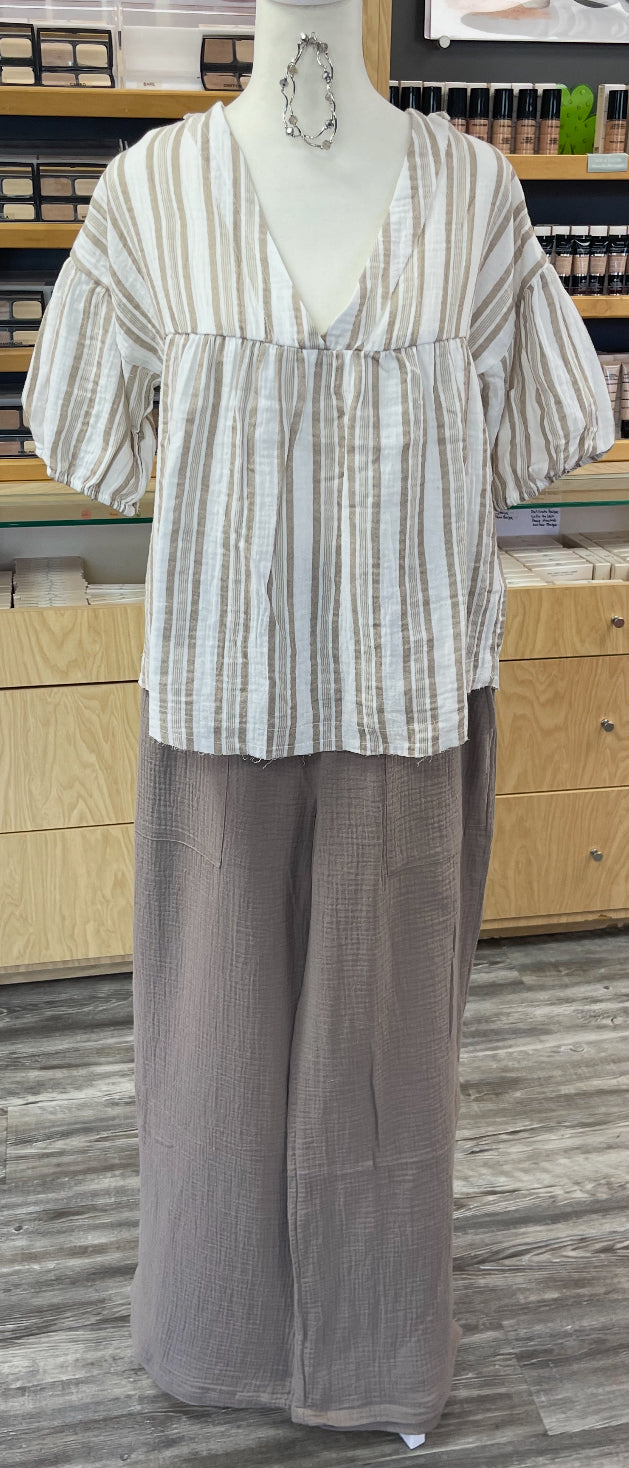 Loose Fit Casual Linen Pants