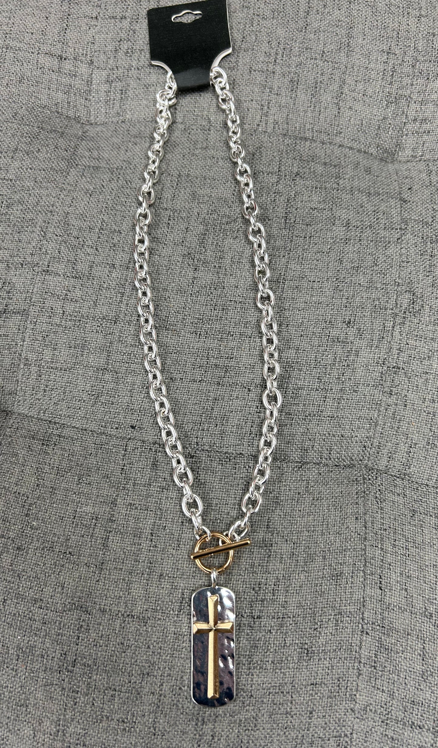 Cross Toggle Necklace