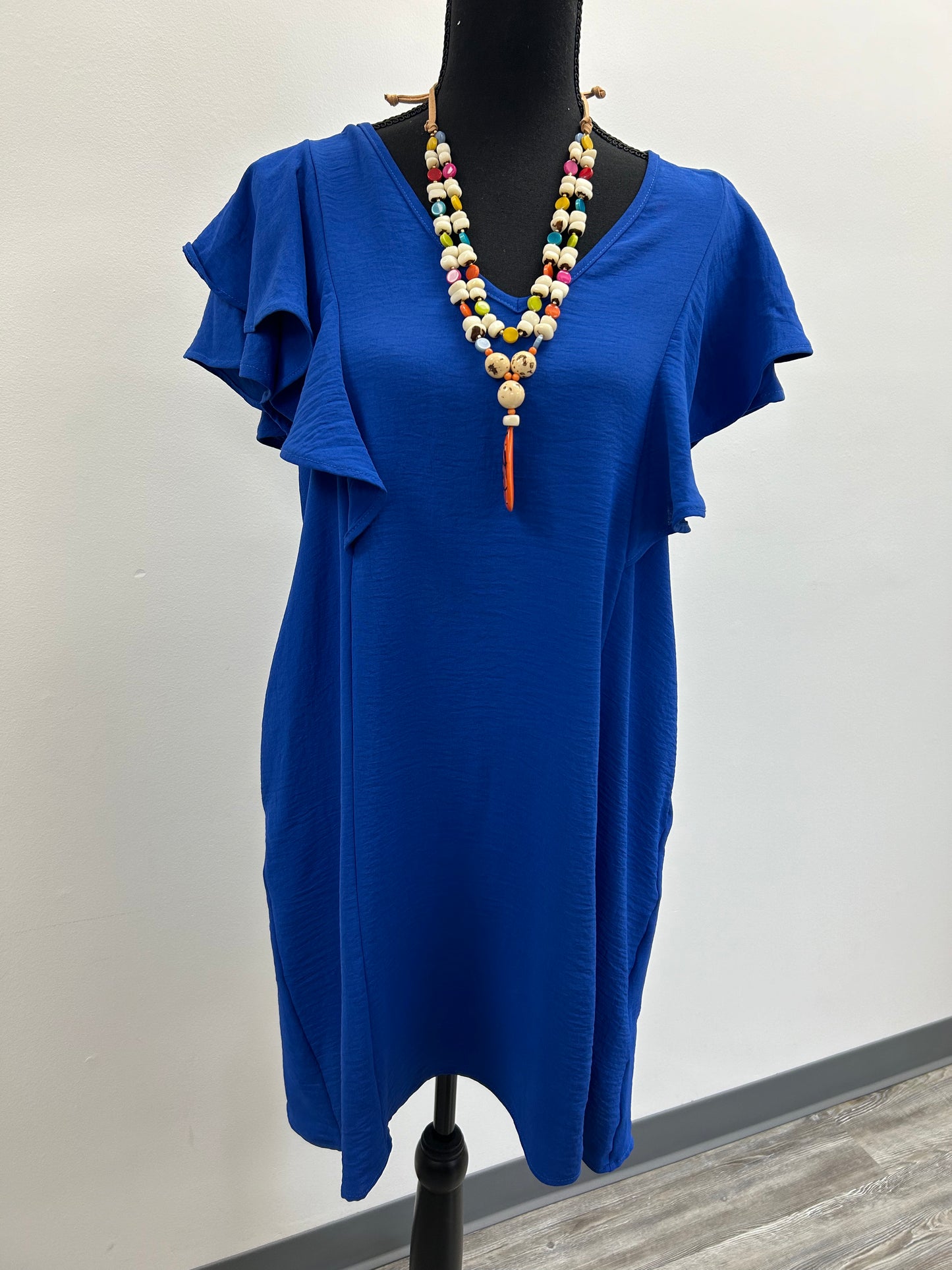 Blue Ruffle Dress