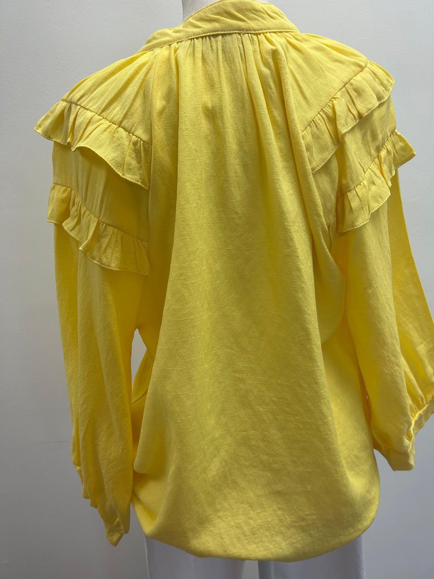 Yellow V Neck Top