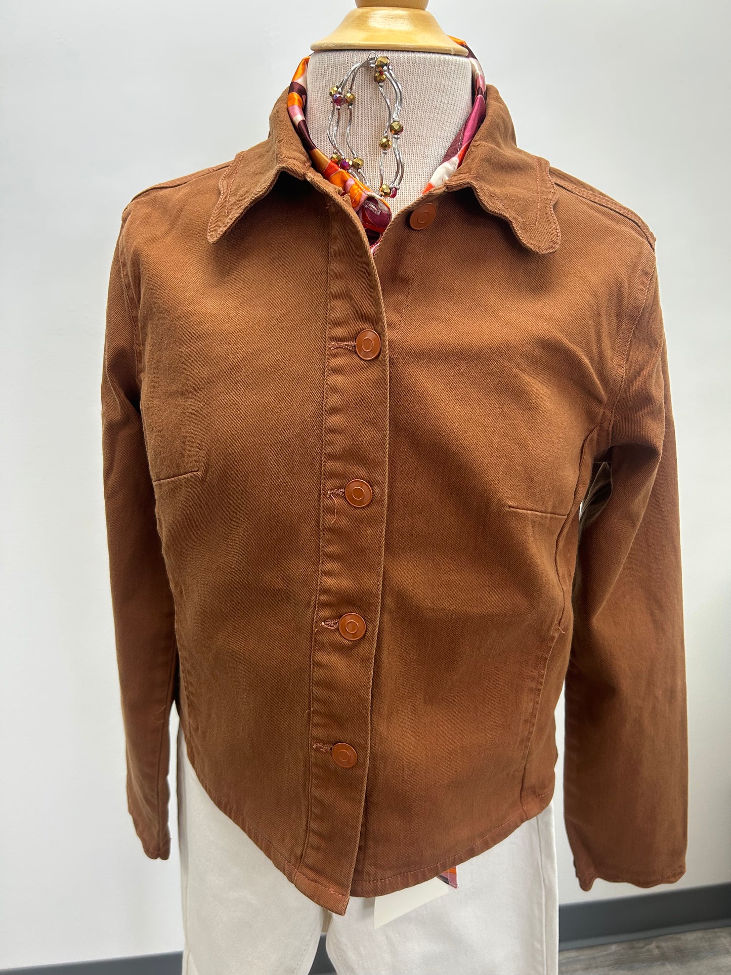 Chestnut Brown Denim Jacket