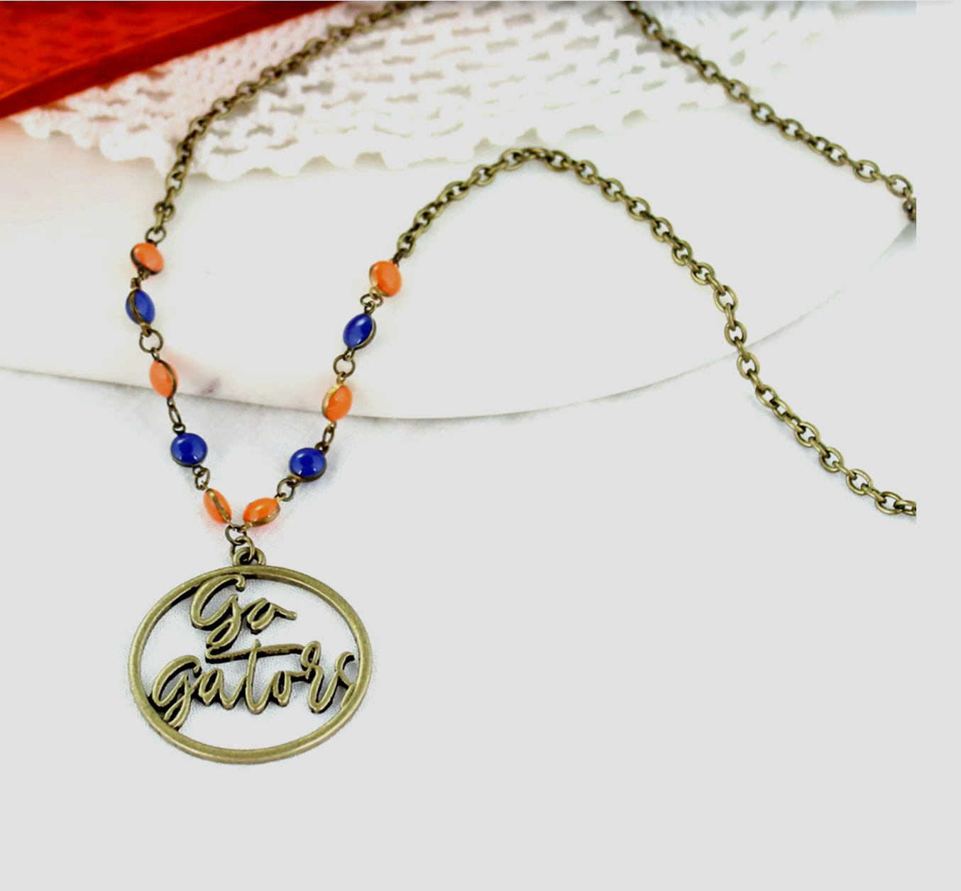 Seasons Jewelry UF Florida Gators Vintage Necklace