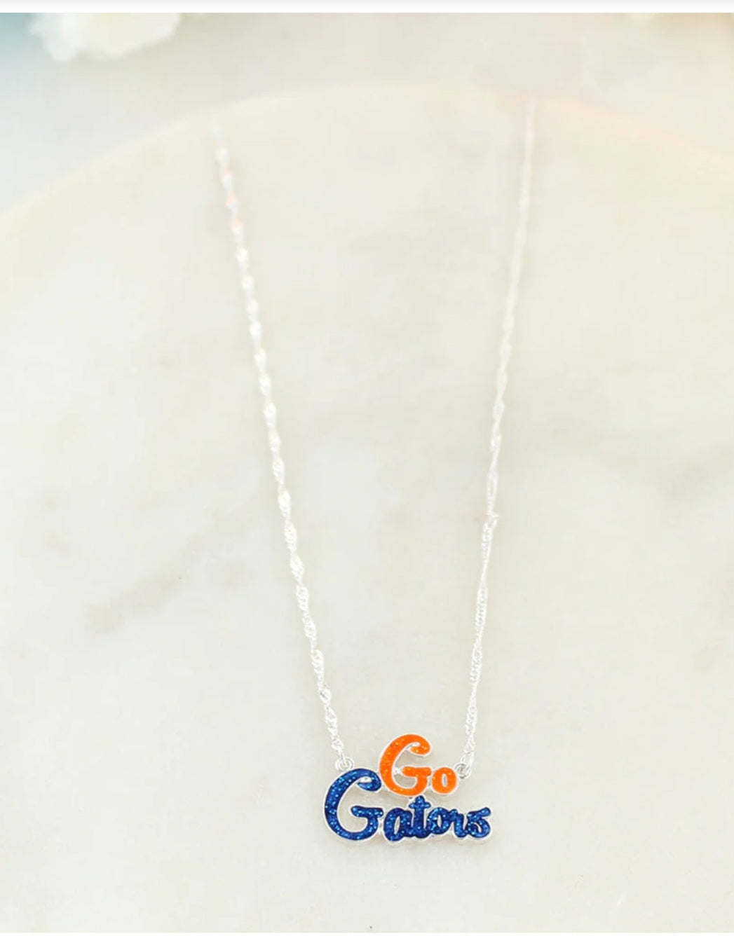 Seasons Jewelry UF Florida Gators Slogan Necklace