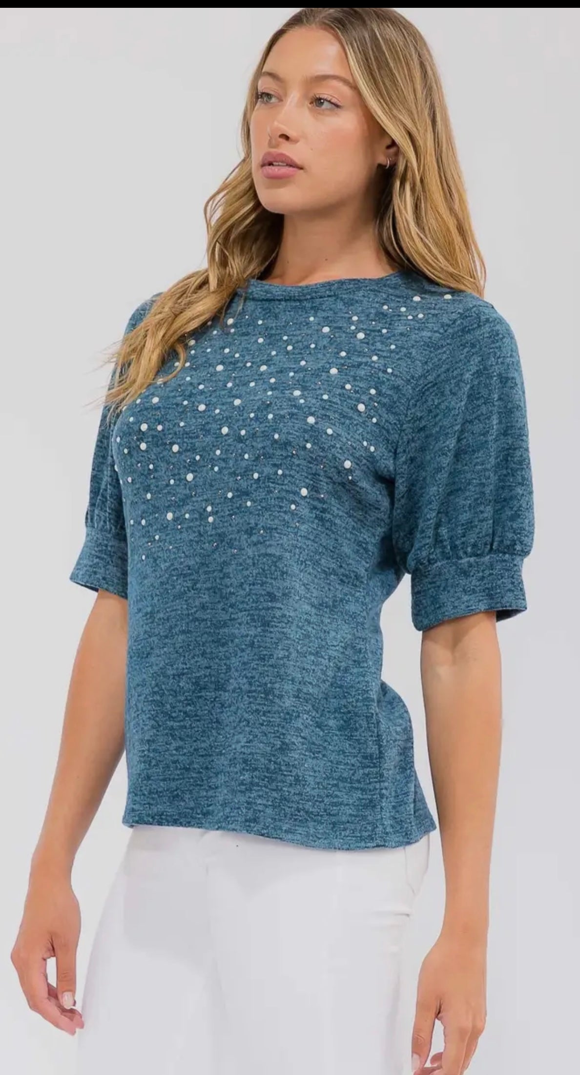Pearl Puff Lightweight Sweater