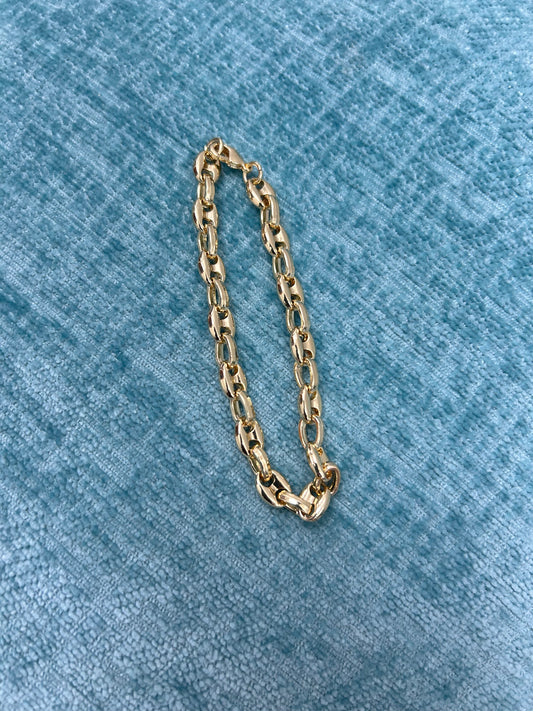 Coffee Bean Link Bracelet