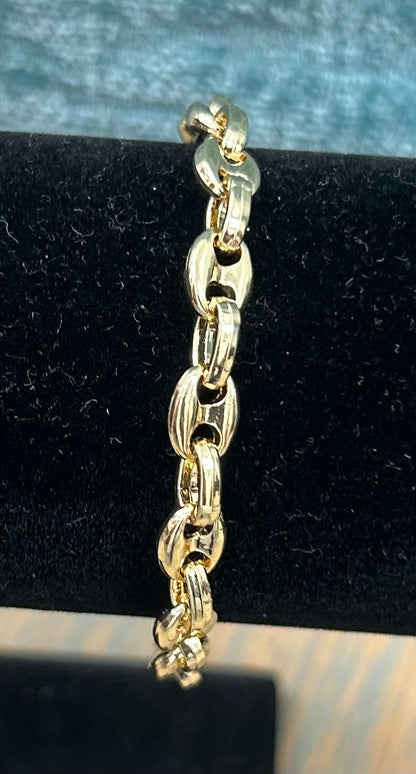 Coffee Bean Link Bracelet