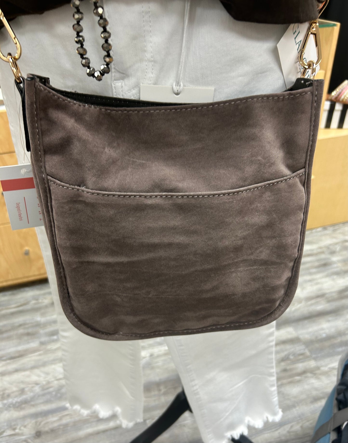 Suede Crossbody Handbags with guitar straps