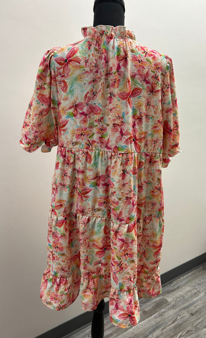 Floral Print Tiered Dress