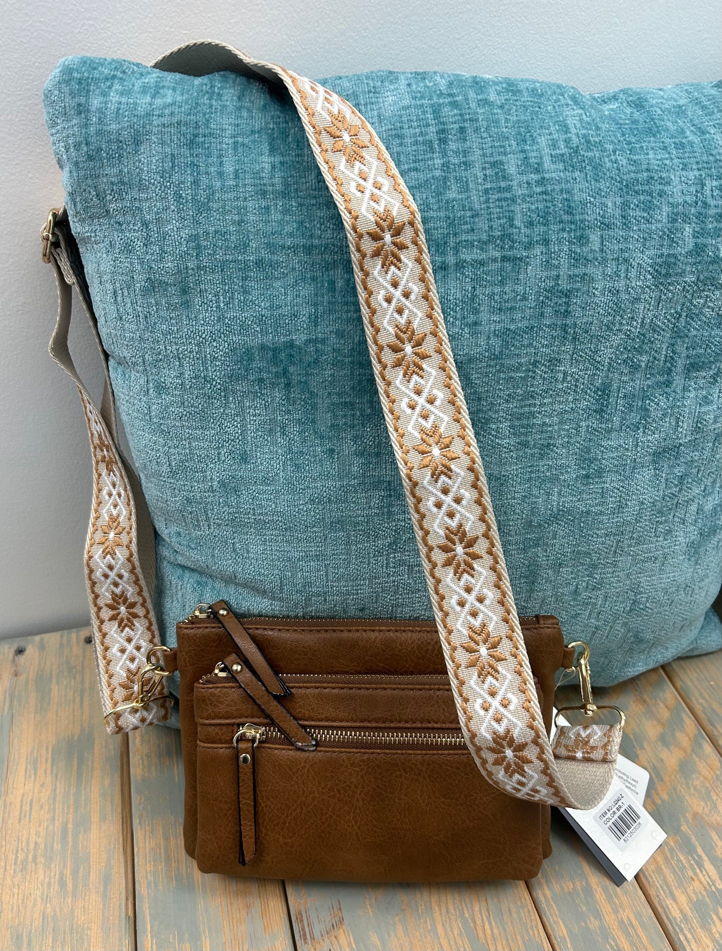 Multi Zip Pocket Crossbody with Guitar Strap
