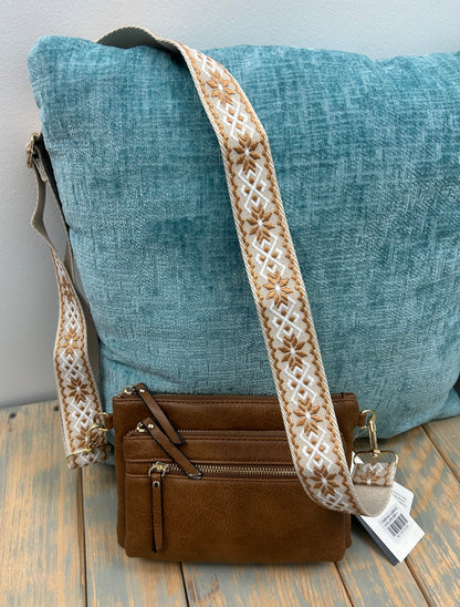 Multi Zip Pocket Crossbody with Guitar Strap