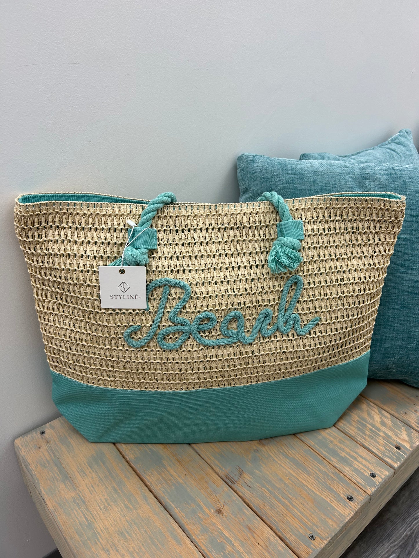 Straw Beach Tote Bag
