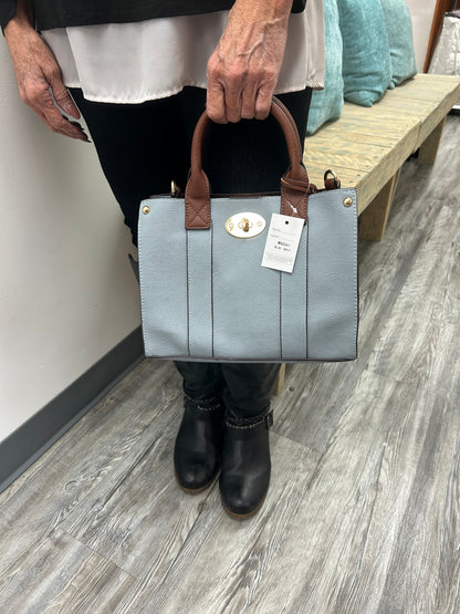 Blue Grey 2 pc Satchel and Crossbody