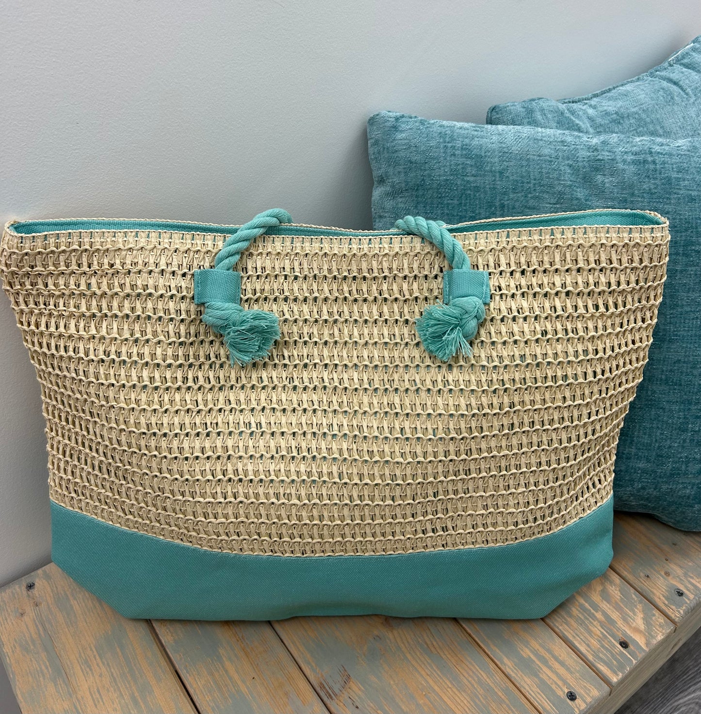 Straw Beach Tote Bag