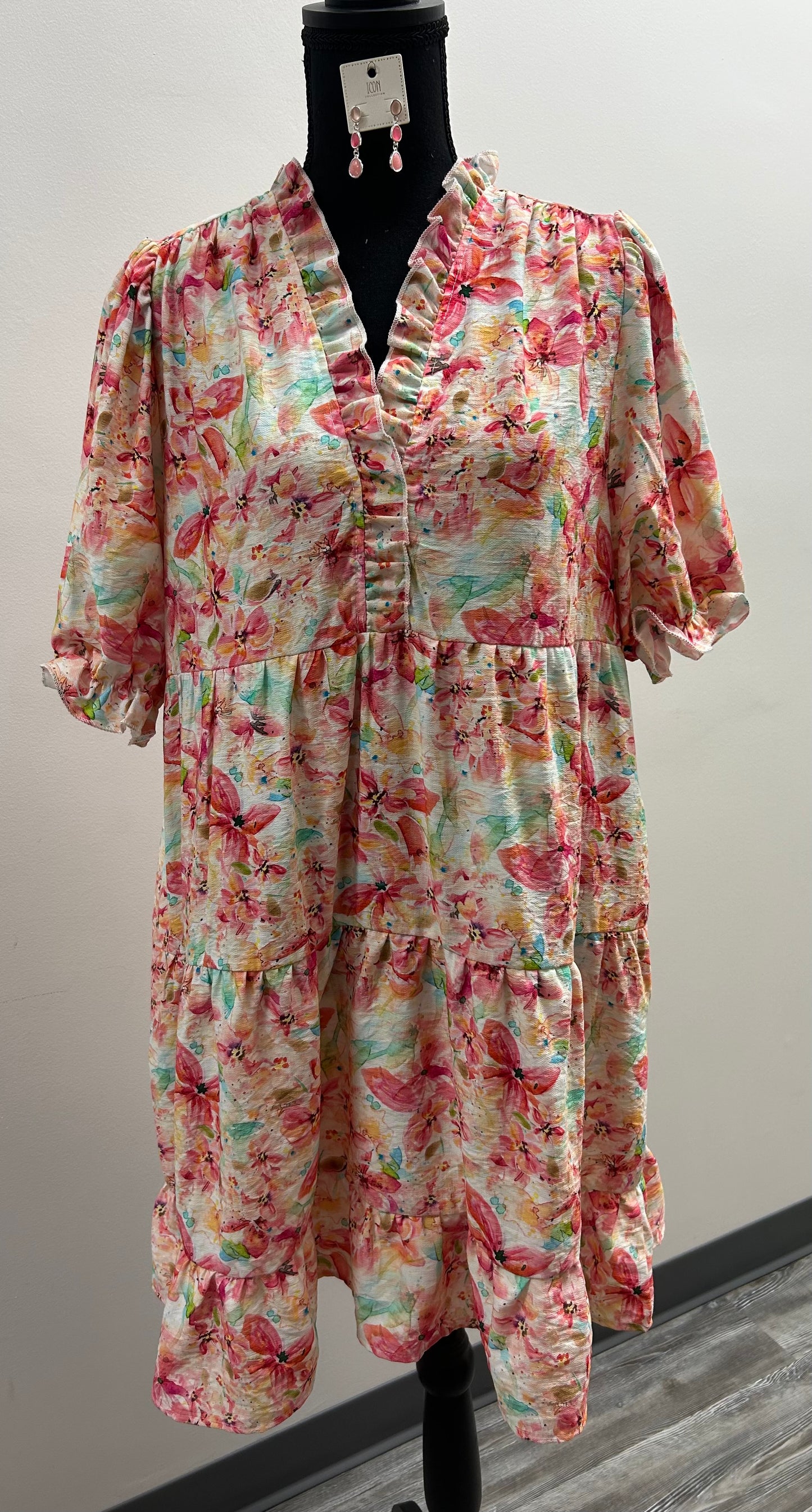 Floral Print Tiered Dress