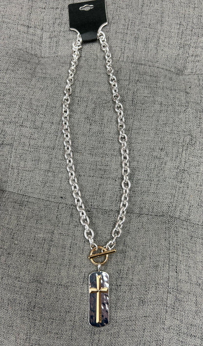 Cross Toggle Necklace