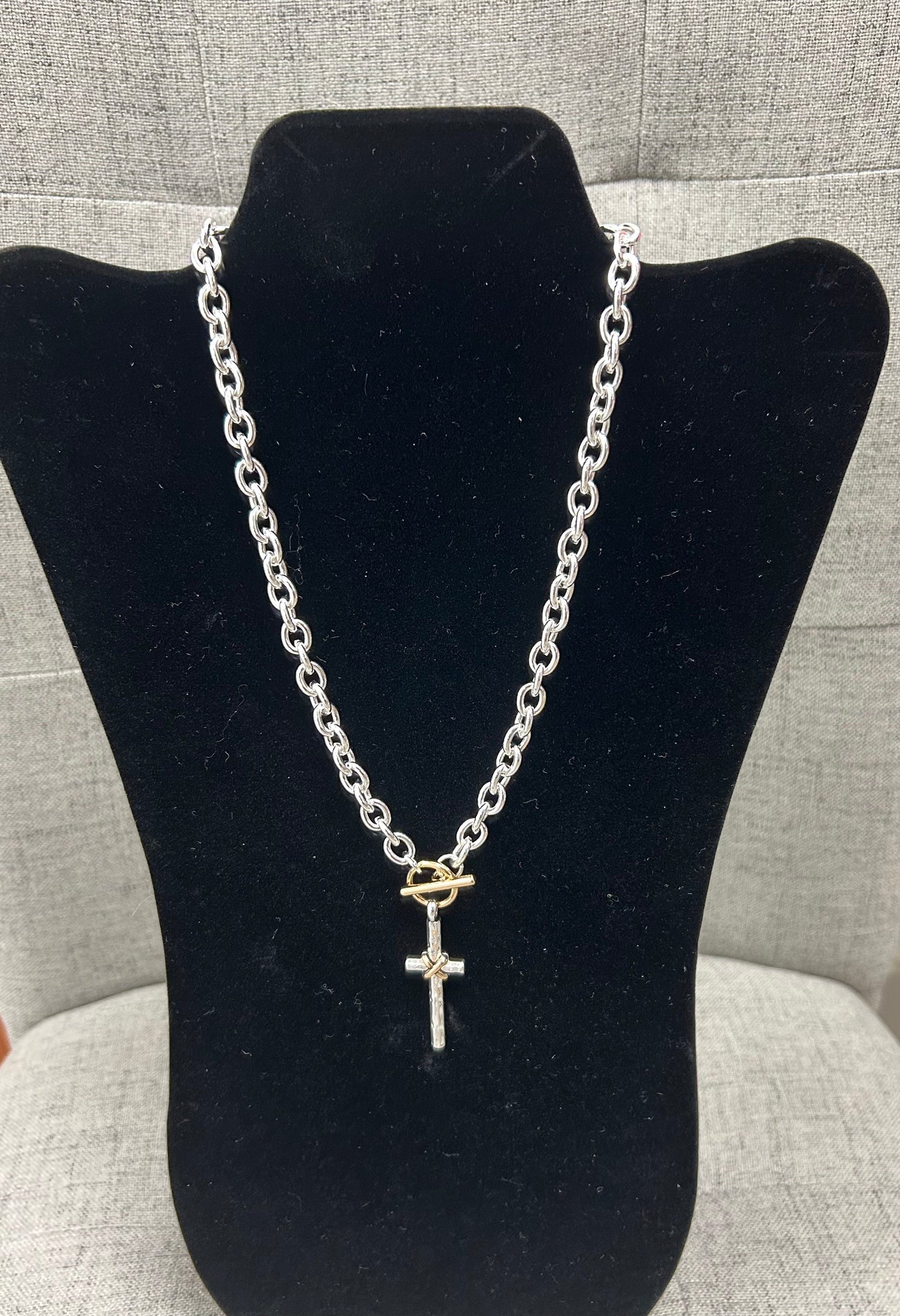 Cross Toggle Necklace