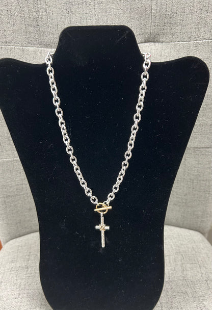 Cross Toggle Necklace