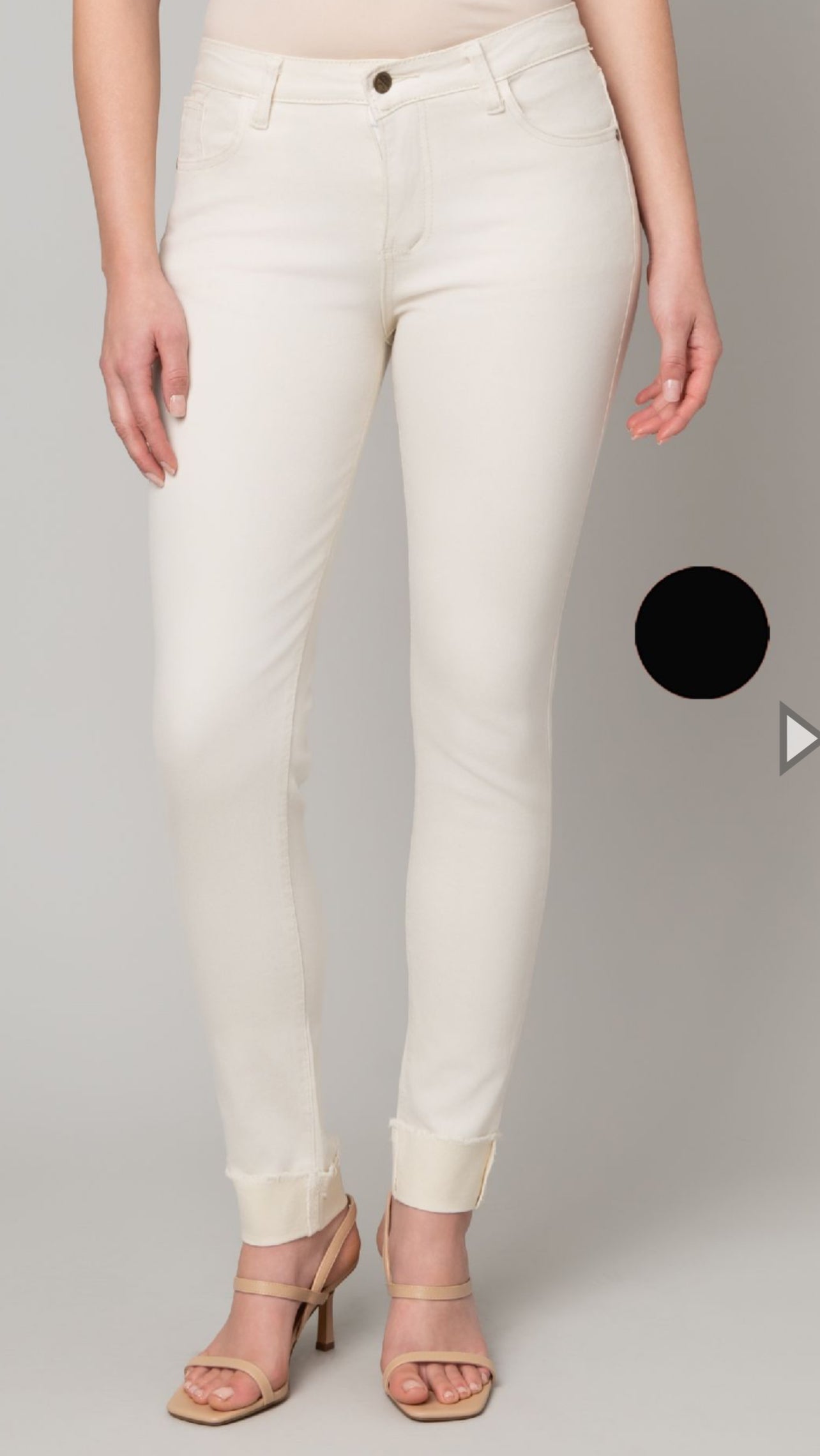 Stretch Roll Cuff Skinny Jean