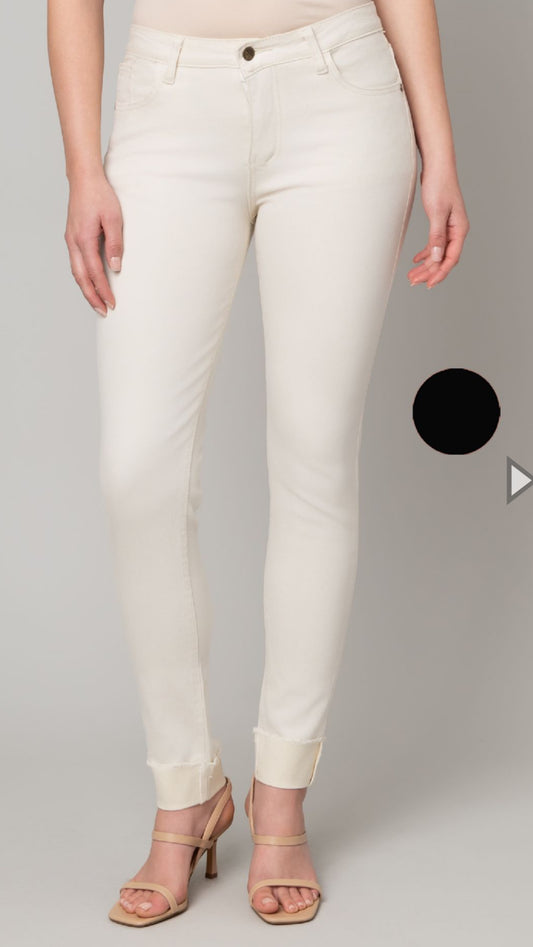 Stretch Roll Cuff Skinny Jean