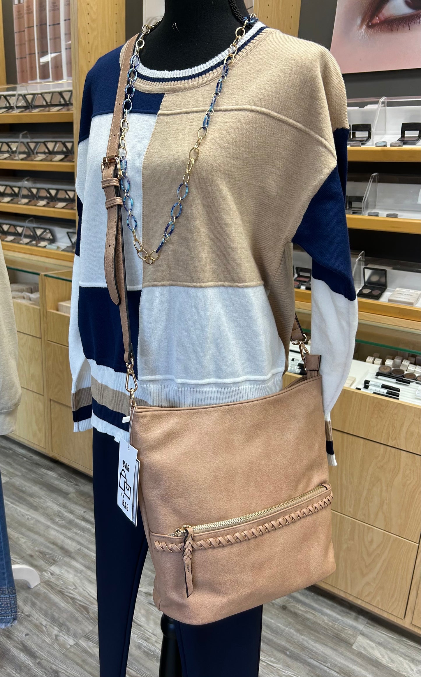 Taupe Crossbody Bag