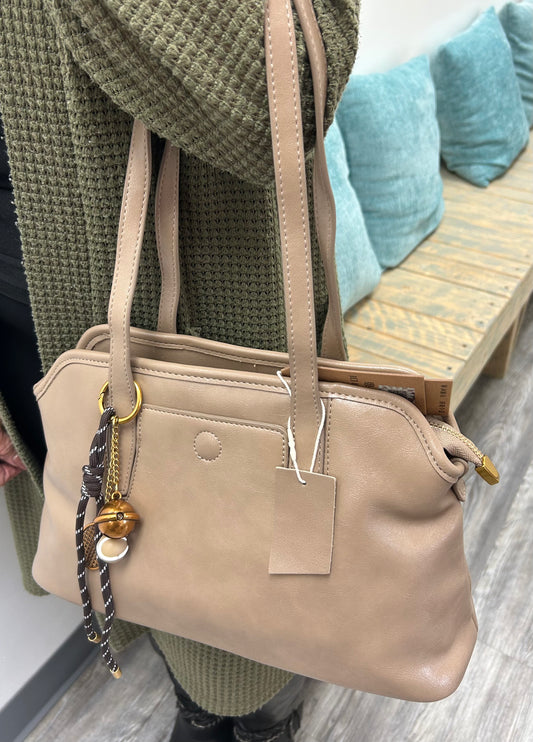 Taupe Vegan Leather Bag
