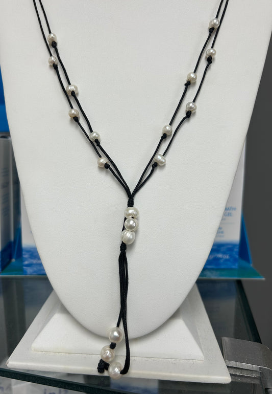 Pearl and Rope Necklace
