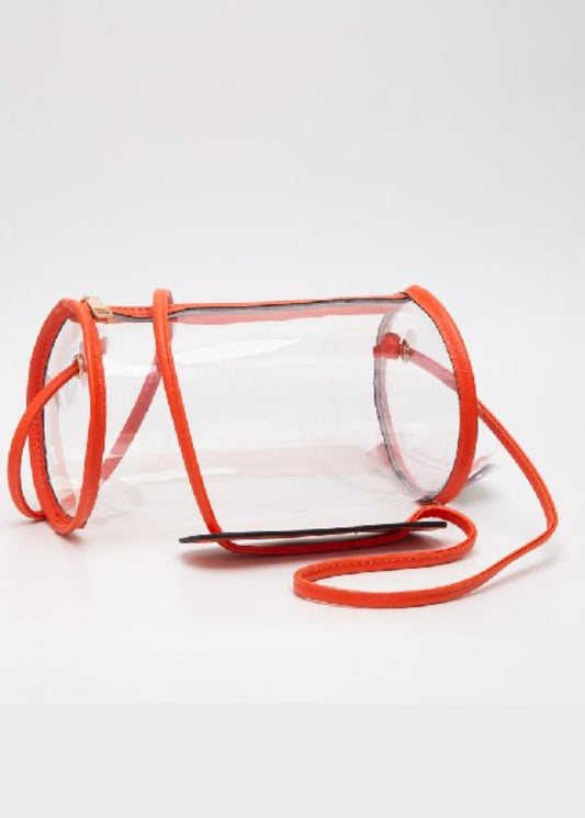 Barrel Clear Crossbody Bag