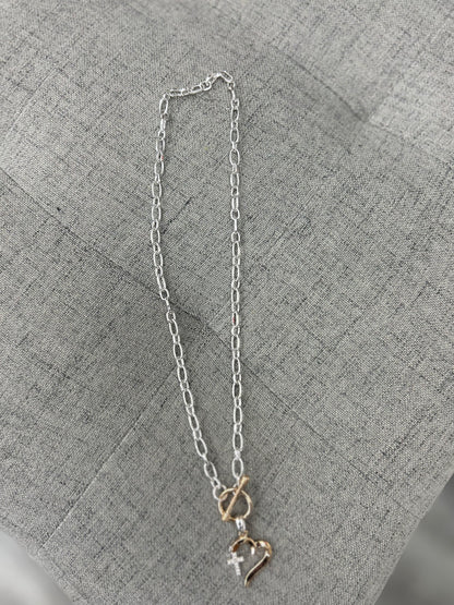 Heart and Cross Necklace