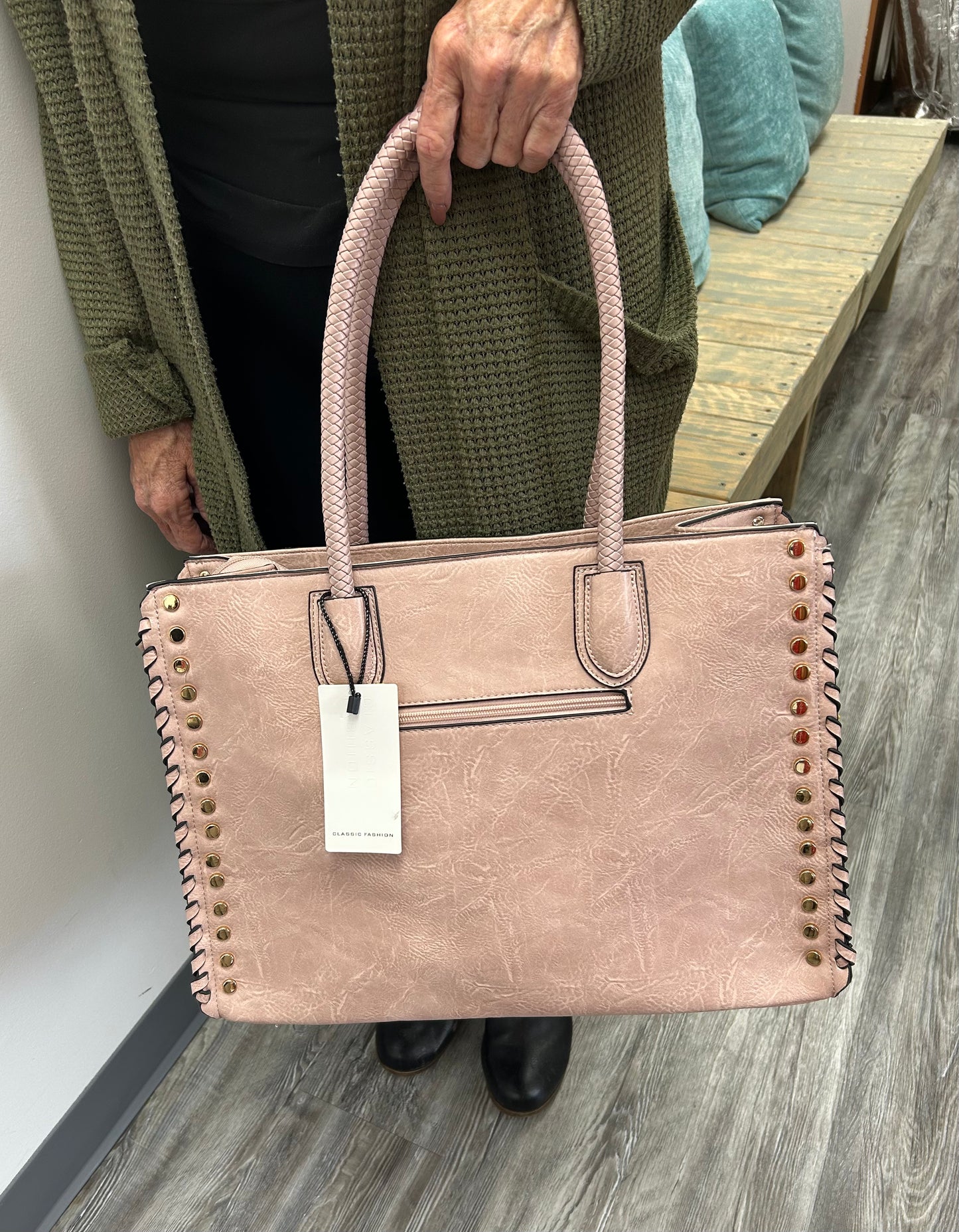 Blush colored Satchel Bag
