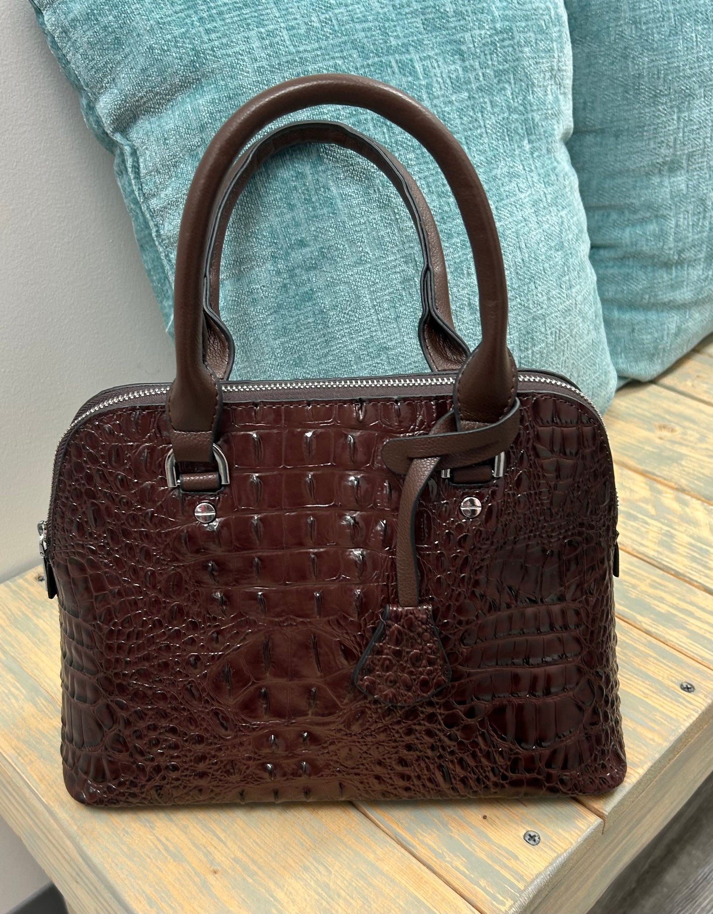 Dark Brown Crocodile Bag