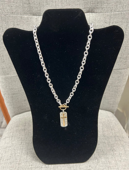 Cross Toggle Necklace