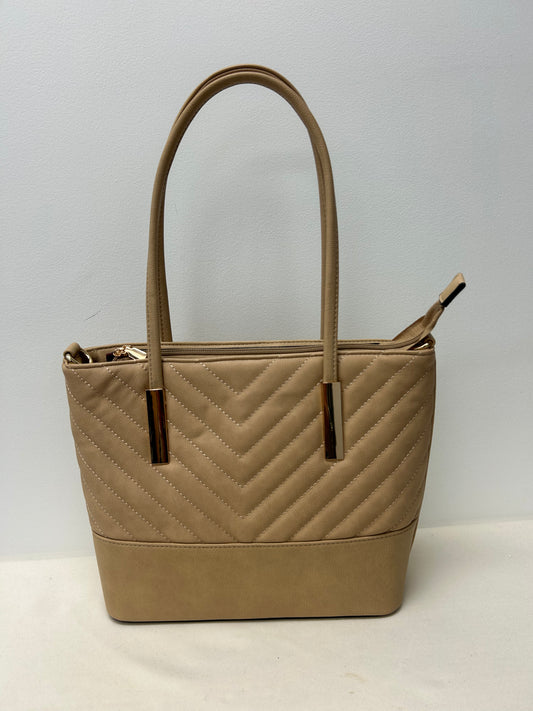 Quilted Beige Handbag