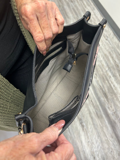 Pink and Gray Plaid Crossbody