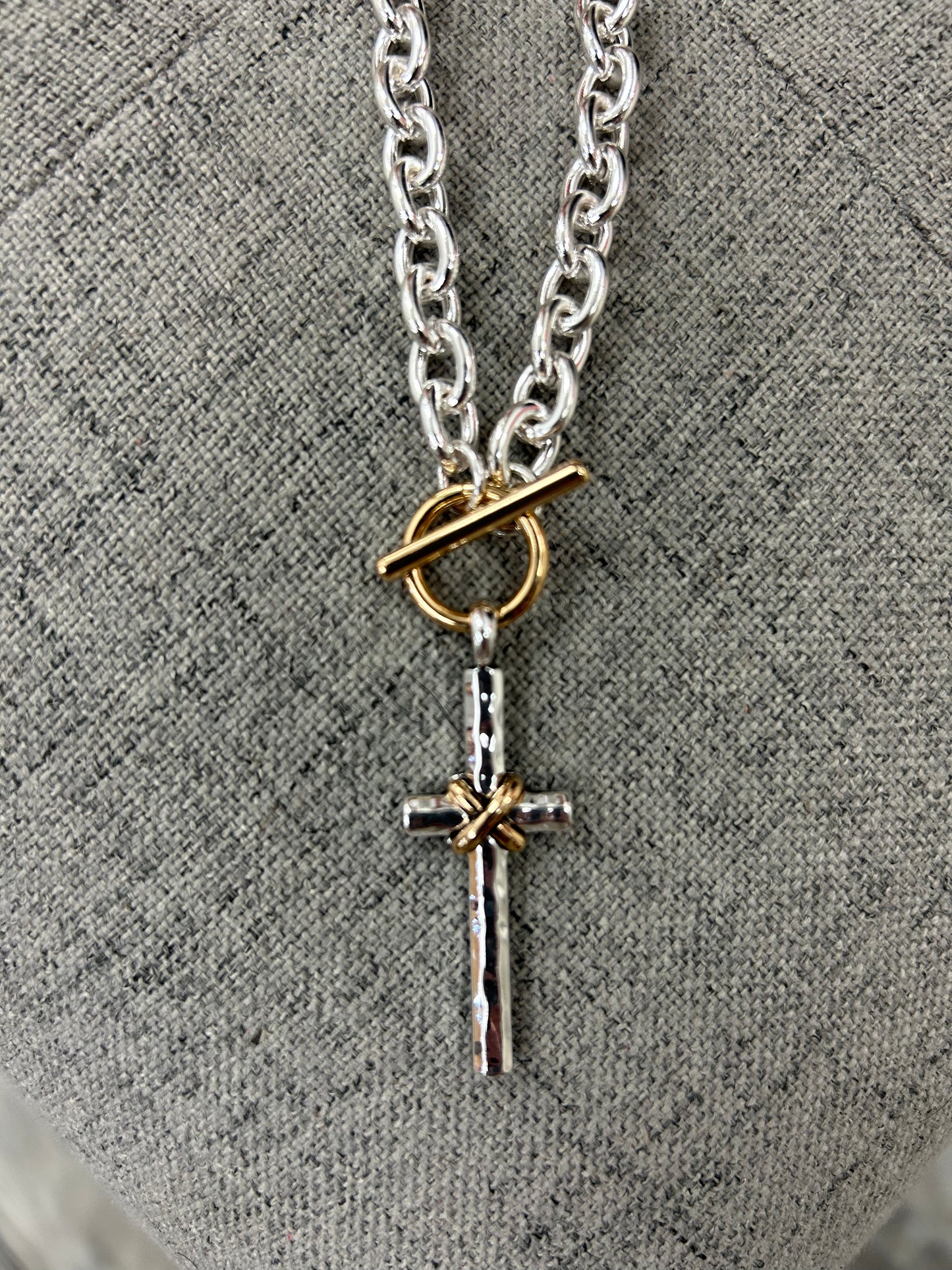 Cross Toggle Necklace