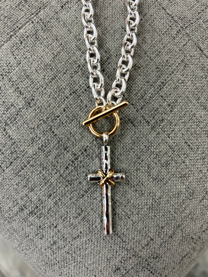 Cross Toggle Necklace