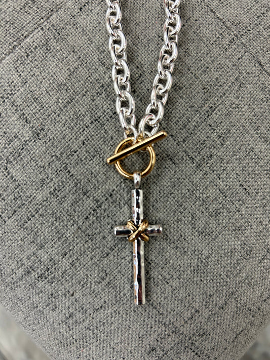 Cross Toggle Necklace