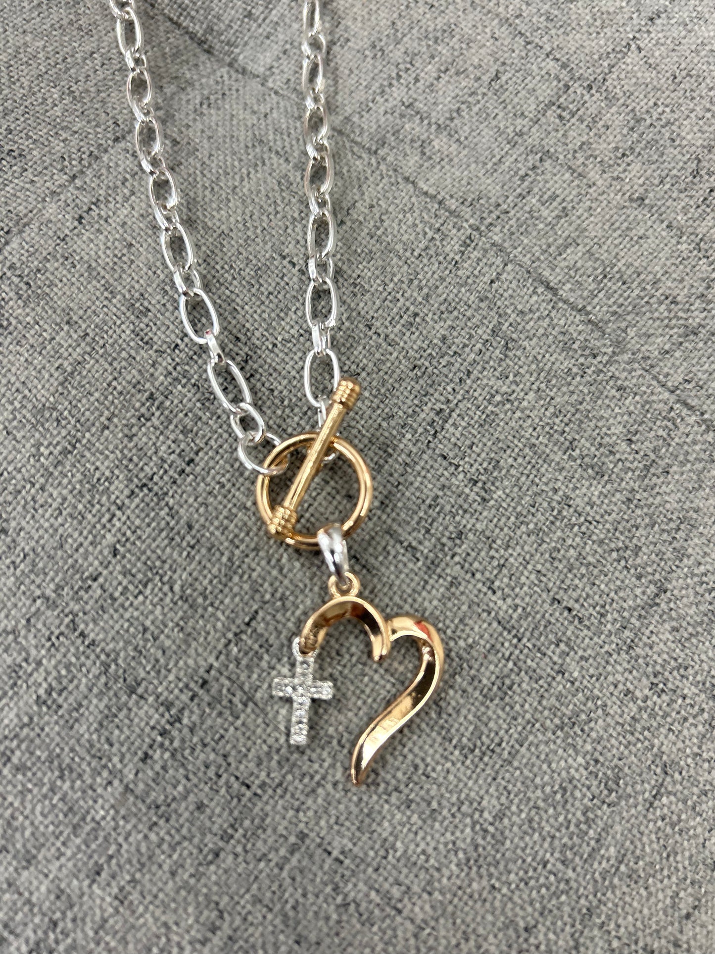 Heart and Cross Necklace