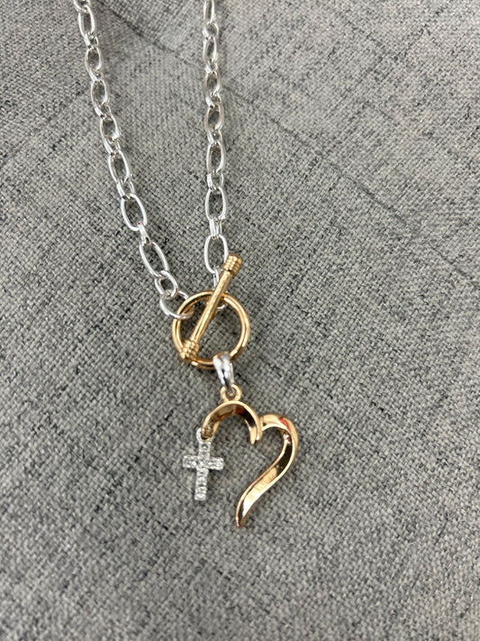 Heart and Cross Necklace