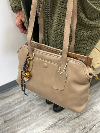 Taupe Vegan Leather Bag