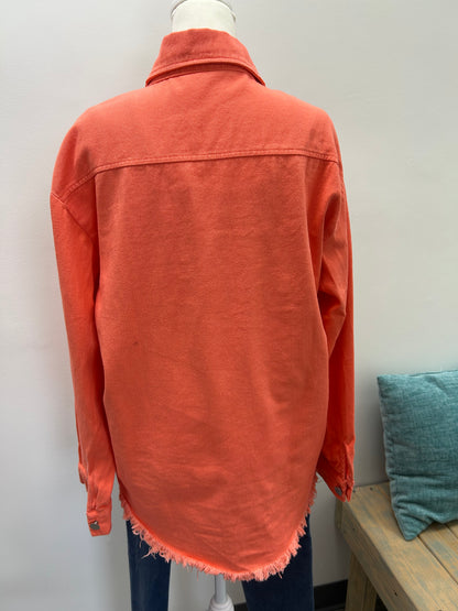 Orange Denim Shacket