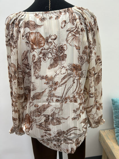 Brown and Gold Blouse
