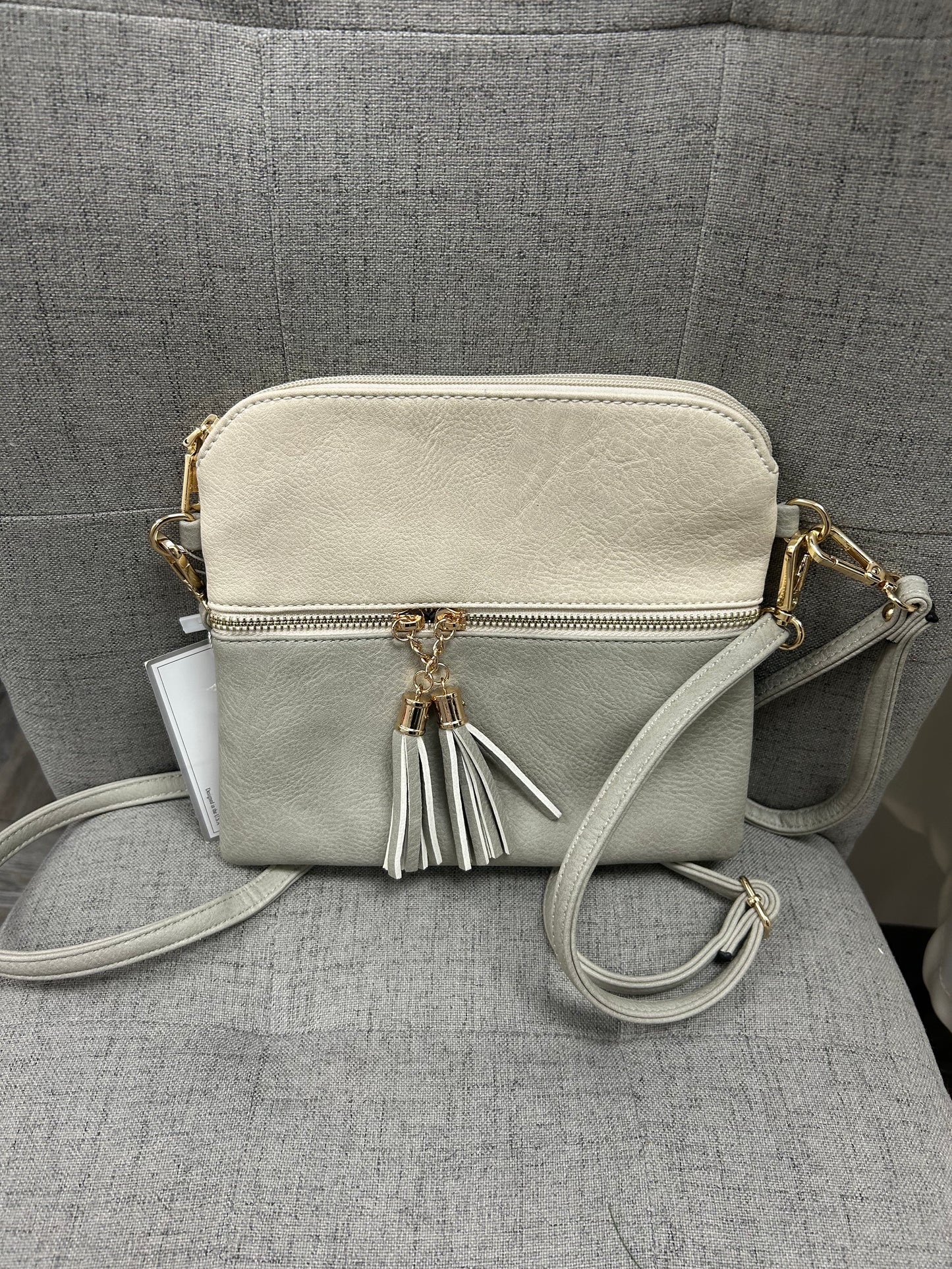 Double Zip Crossbody/Wristlet