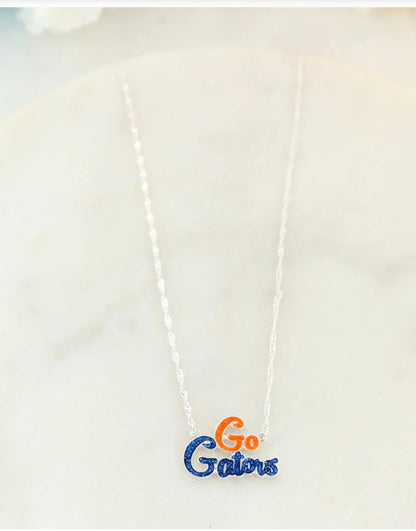 Seasons Jewelry UF Florida Gators Slogan Necklace