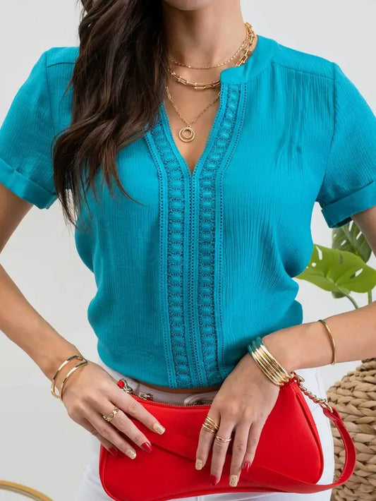 Floral Lace Woven Top